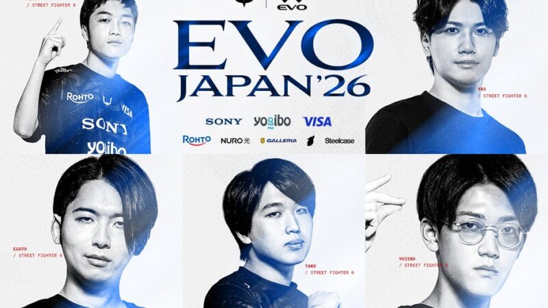 REJECT、EVO Japan 2026に格闘ゲーム部門9選手が出場
